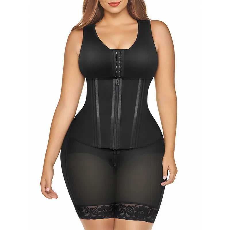 YIANNA Overbust Fajas Colombianas Shapewear for Women Tummy Control Body Shaper Girdles Waist Snatched Garment