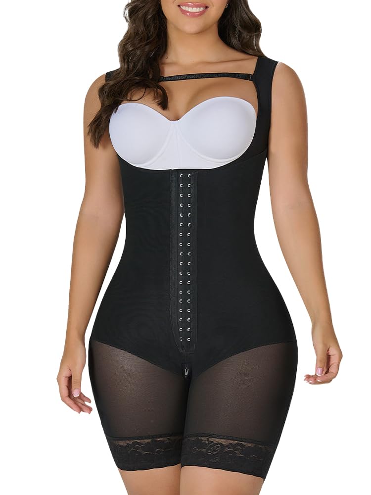 YIANNA Fajas Colombianas Moldeadoras Shapewear Tummy Control for Women Butt Lifter with Zipper Crotch Faja Body Shaper