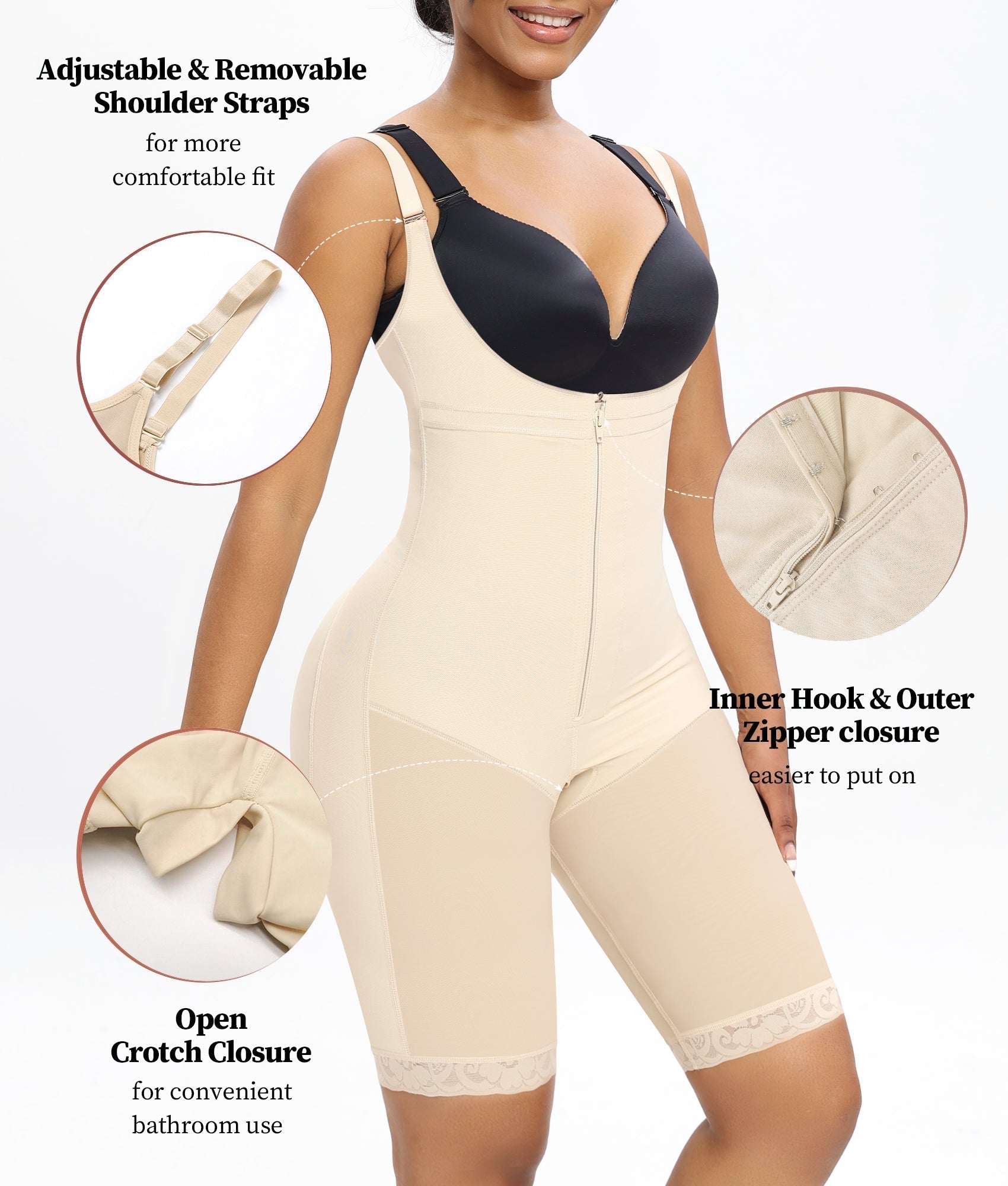 YIANNA Fajas Colombianas Moldeadoras Shapewear Tummy Control High Waisted Shorts Butt Lifting Faja Body Shaper Bodysuits